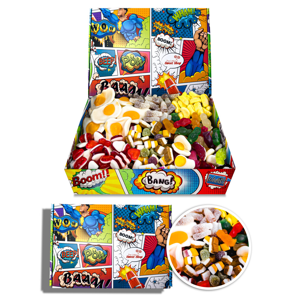 (Comic Hamper (1kg)) The Little Sweet Shop Pick n Mix Gift