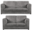 (Grey, 3 & 2 Seater Set) Luxor Fullback Cord Sofa Set Range 1