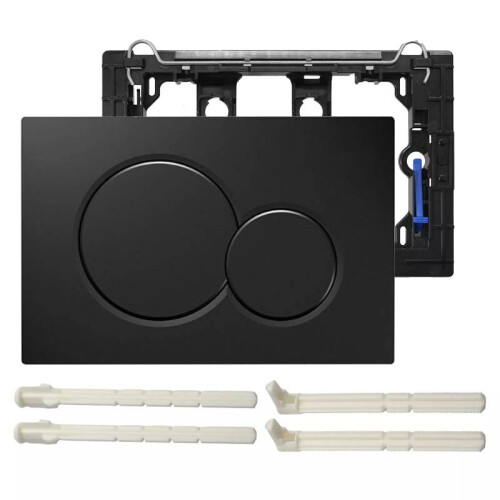 (Black) For Geberit Sigma 01 Dual Push Button Flush Plate Actuator Wc Concealed Cistern