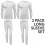 (White - 2 Pack, M) Mens Thermal Underwear Long Johns Top Bottom 2Pack 1