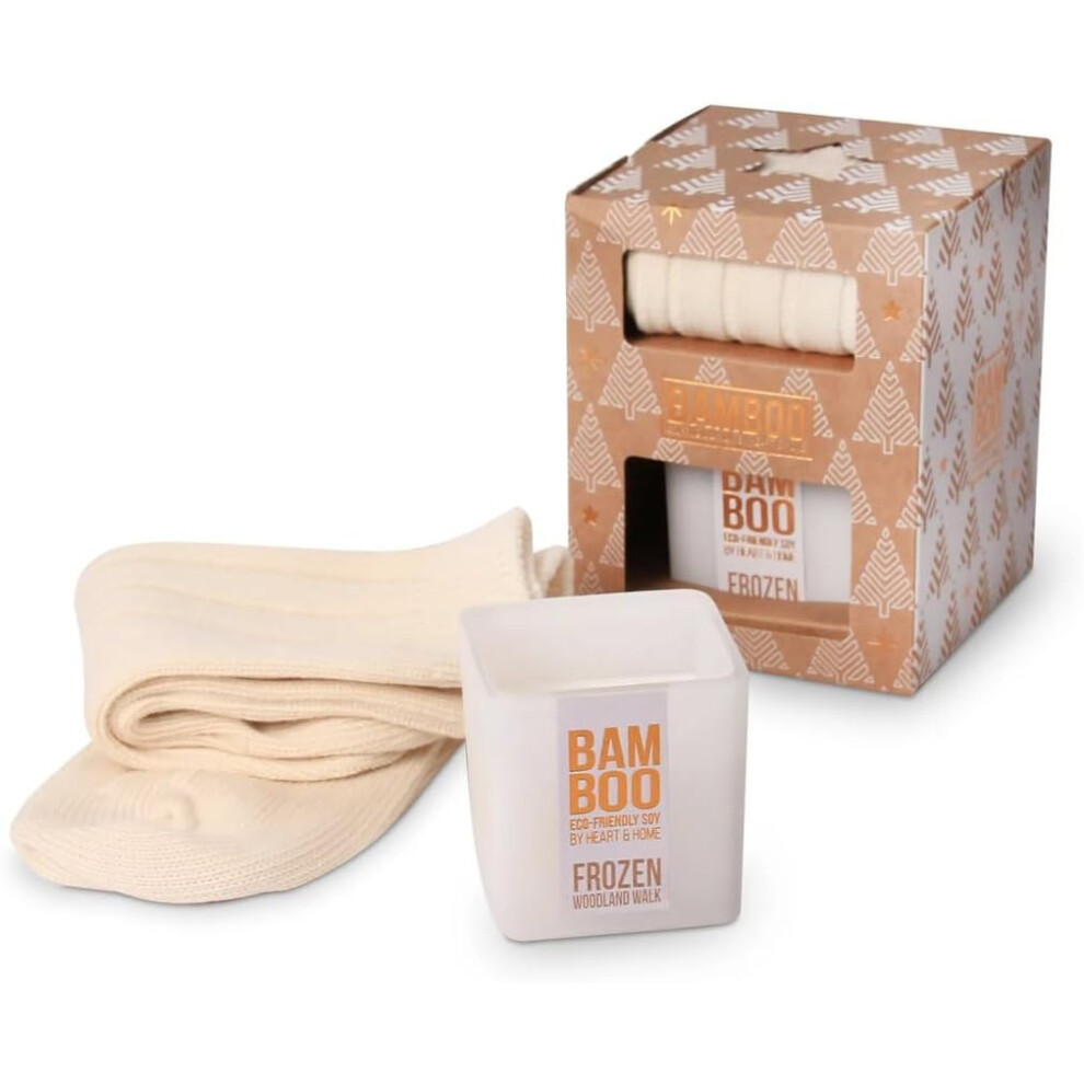 Heart & Home Bamboo Candle & Sock Gift Set-image-OPC-PFCPNSQ-NEW