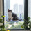 (30 x 45cm) Cordless Folding Cat Window Perch Cats Hammock 5