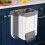 Small Collapsible Door Hanging Wall Mount Trash Garbage Waste Recycling Bin 5