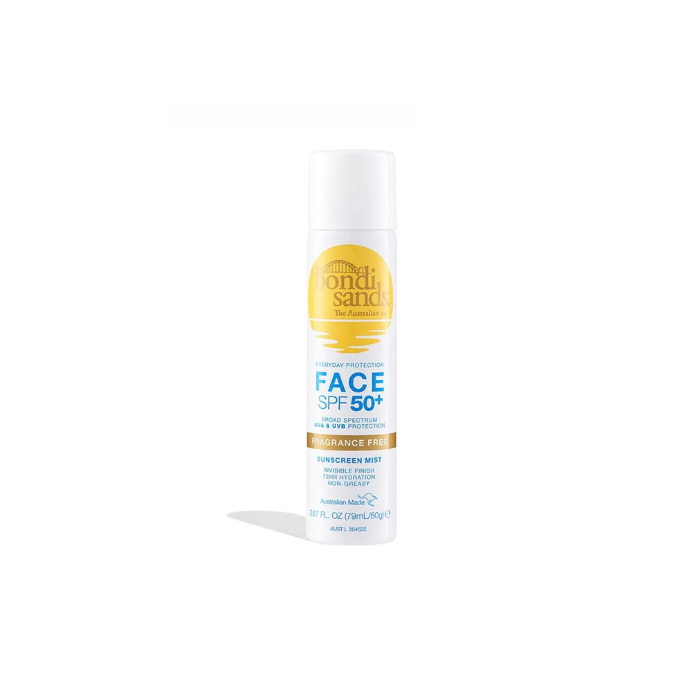 Bondi Sands Spf50+ Fragrance Free Sunscreen Face Mist 79ml