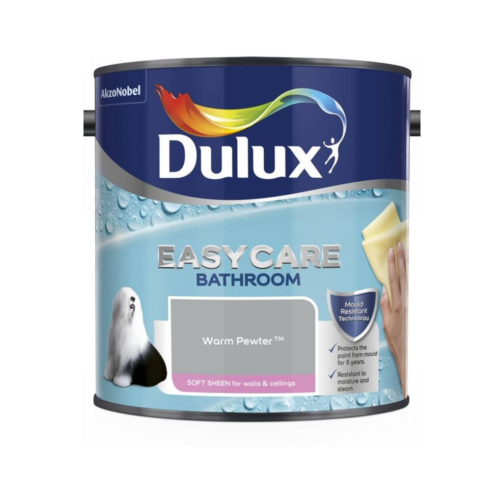 Dulux - Easycare Bathroom Soft Sheen 2.5L - Warm Pewter