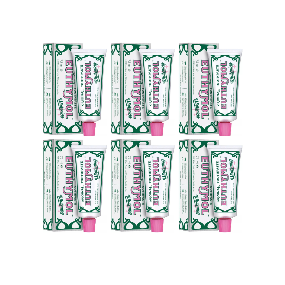 6 x 75ml Euthymol Original Whitening Toothpaste