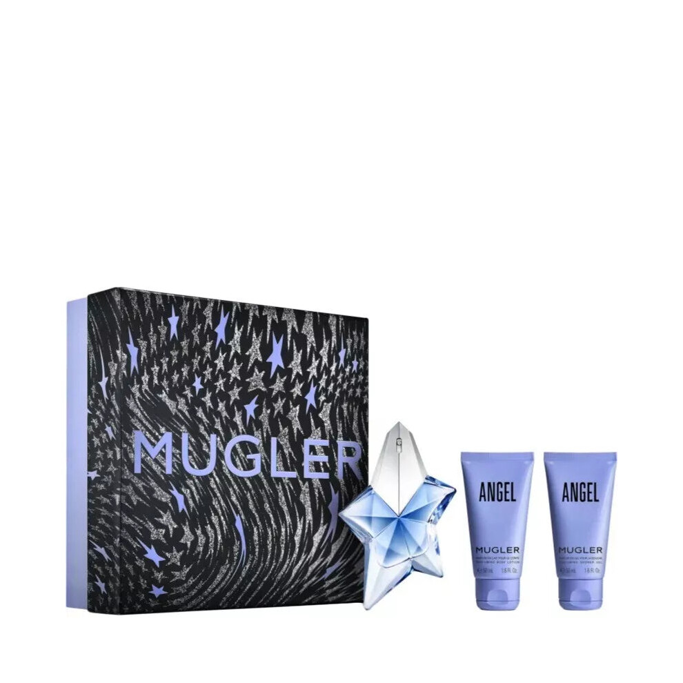 Mugler Angel 25ml EDP, 50ml Body Lotion & Shower Gel Gift Set