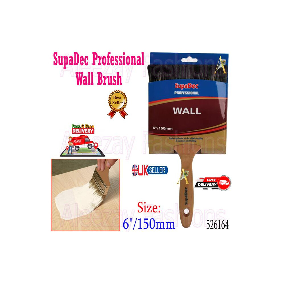 Supadec Professional Wall Brush Paint Paper Pasting Brush 6"/150Mm 5017193436221