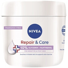 380551 Nivea Reparation & Pleje Sensitive creme multifunktionel til sensitiv hud fugtgivende og beskyttende, duftfri 400 ml