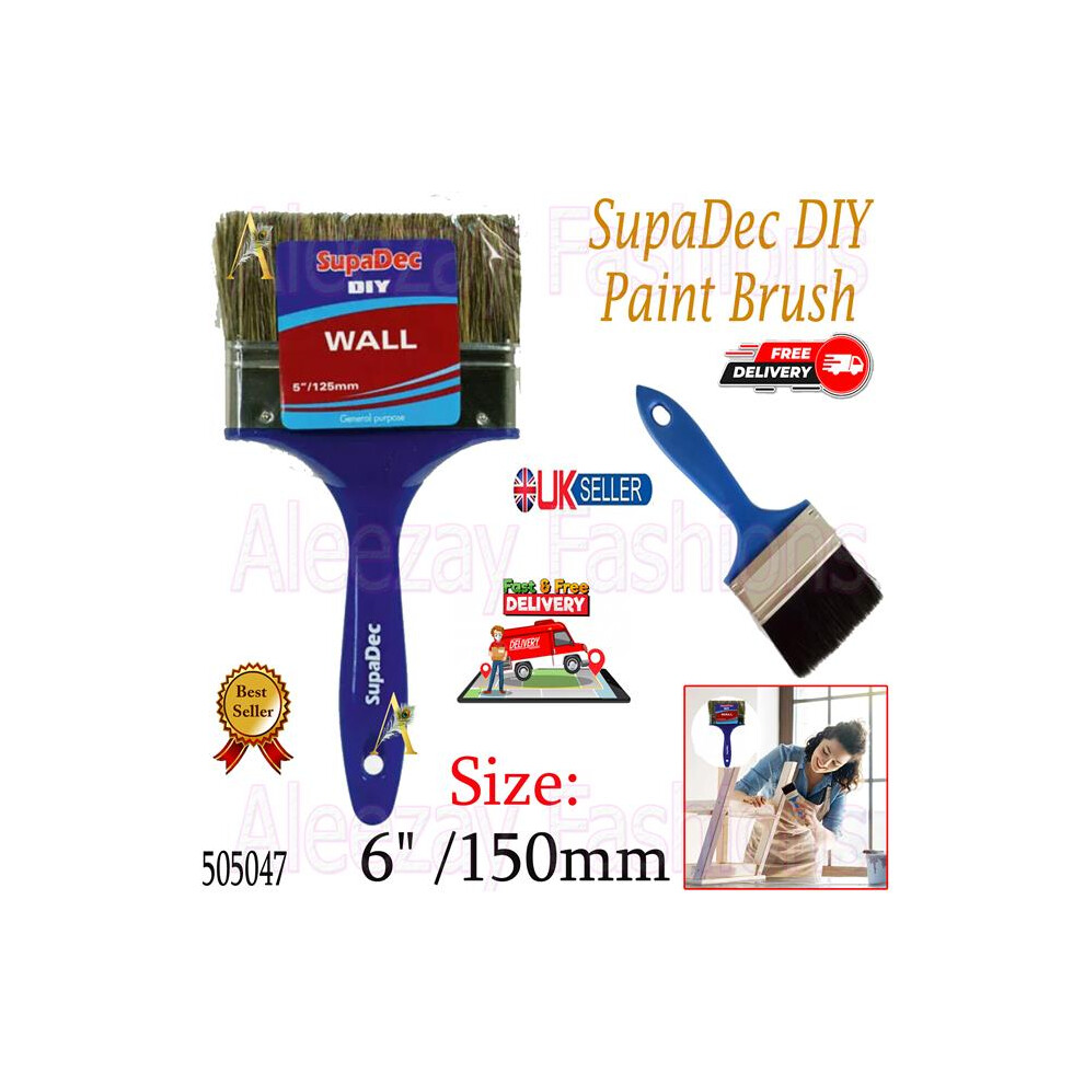 Supadec Diy Exterior Wall General Multipurpose Paint Brush 6"/150Mm 5017193409416