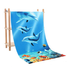 (Style J) Striped Extra Large Microfibre Lightweight Beach Towel Dry Travel Towel Articles