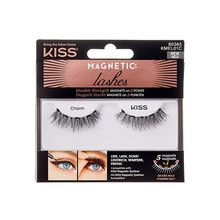 KISS Magnetic Lashes, Tempt, 1 Pair Synthetic False Eyelashes With 5 Double Strength Magnets, Wind Resistant, Dermatologist Tested Fake Lashes Last Up