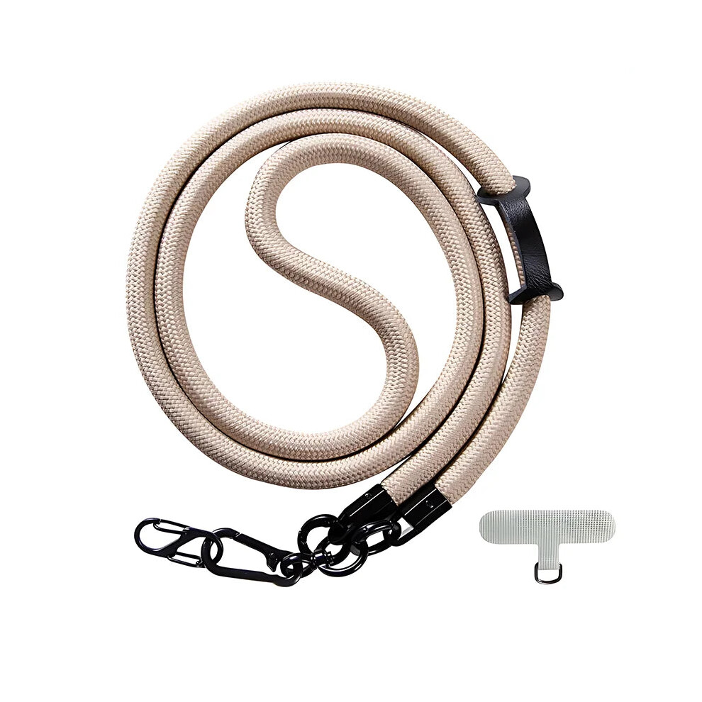 (Khaki) 10Mm Adjustable Mobile Phone Lanyard Detachable Neck Cord Strap 6042114477044