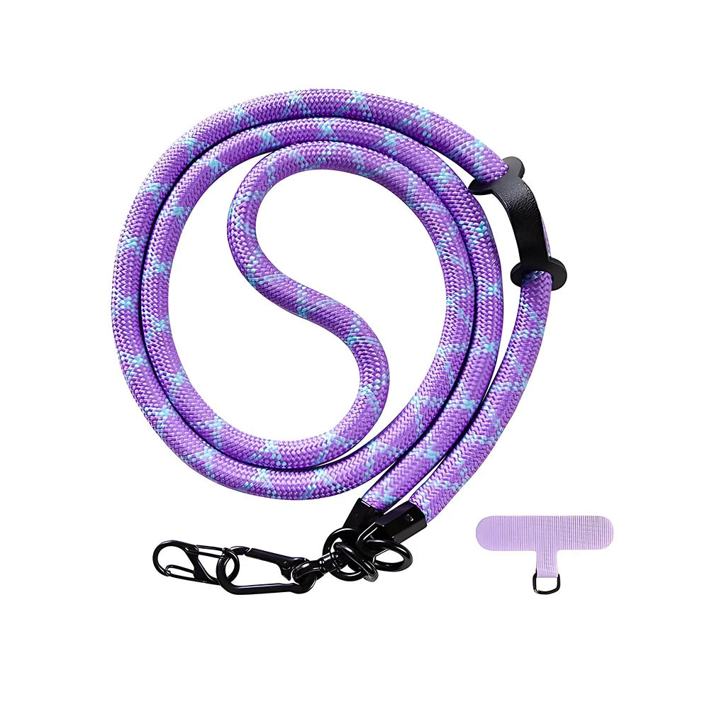 (Purple) 10Mm Adjustable Mobile Phone Lanyard Detachable Neck Cord Strap Purple 3235230185143
