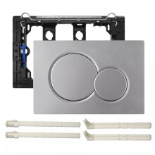 (Silver) For Geberit Sigma 01 Dual Push Button Flush Plate Actuator Wc Concealed Cistern