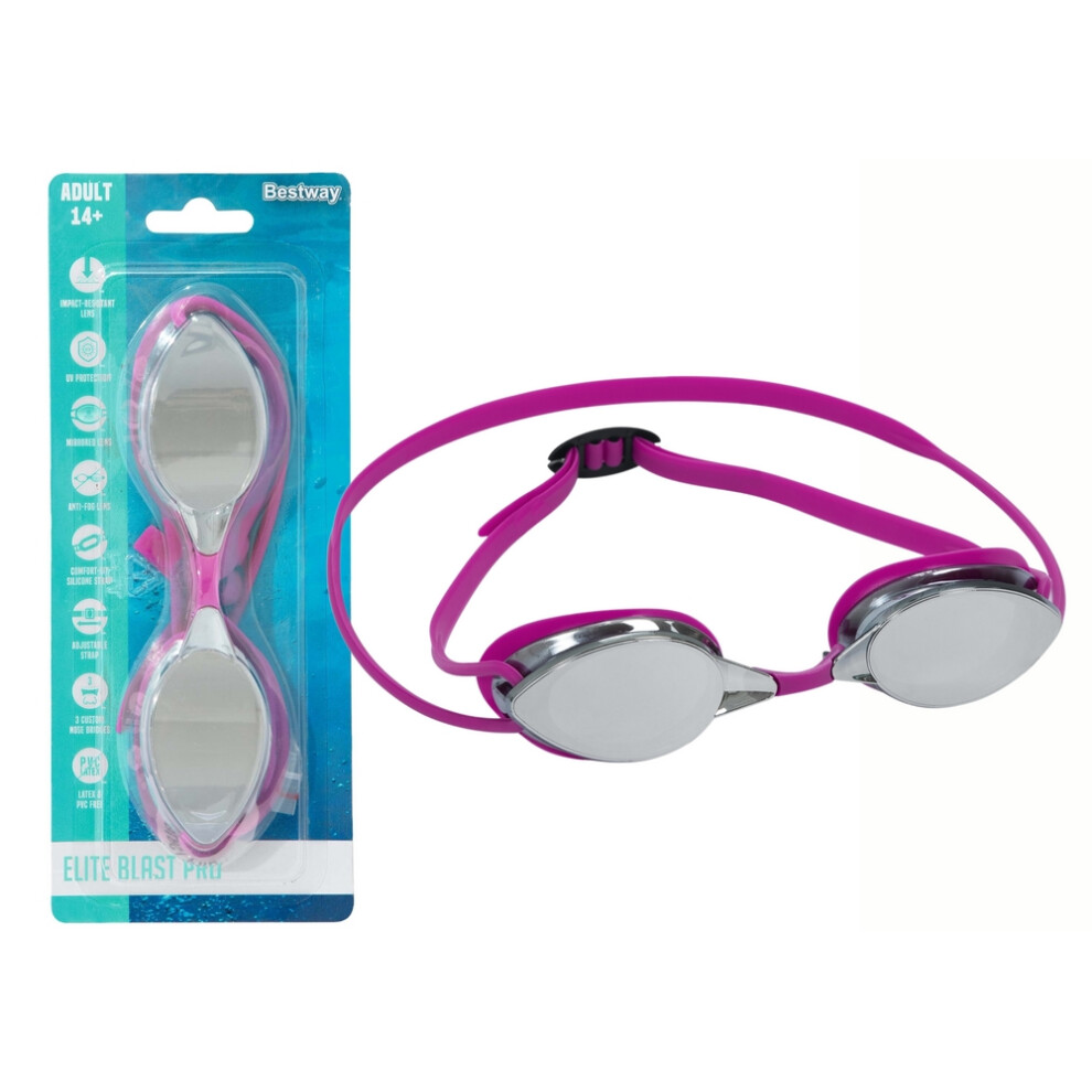 Mirrored Anti-Fog UV Swim Goggles - Comfort & Protection