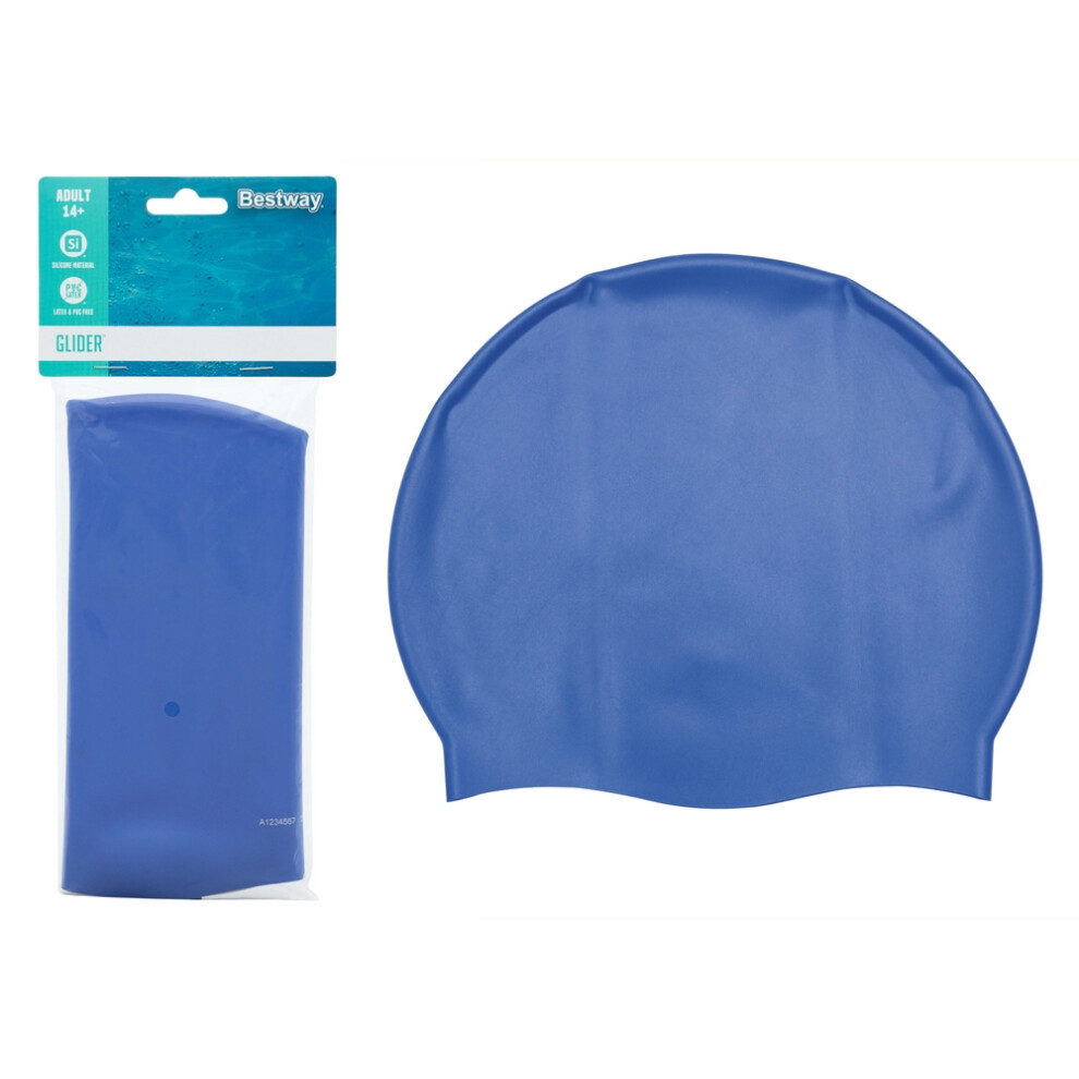 Purple Silicone Bathing Cap - Latex-Free, High-Quality