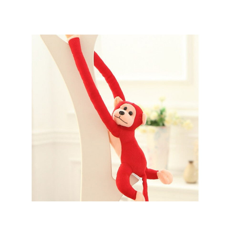 Plush Monkey Mascot with Sound and Velcro, 80 cm Red