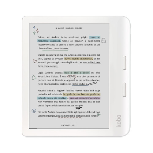 Kobo Libra Farbe Weiß E-Reader Farbdisplay