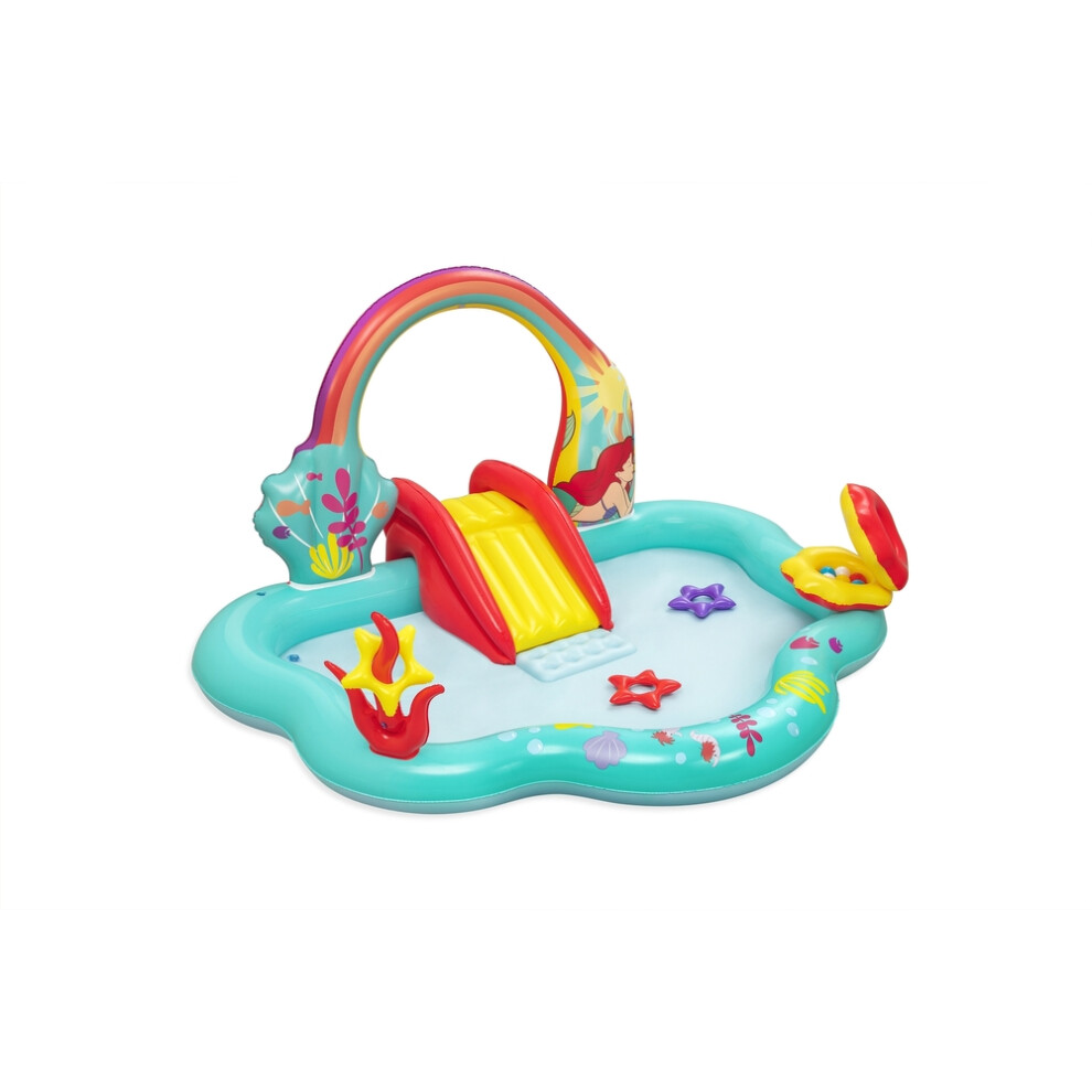 Little Mermaid Inflatable Playground: Slide, Rings & Fountain Fun