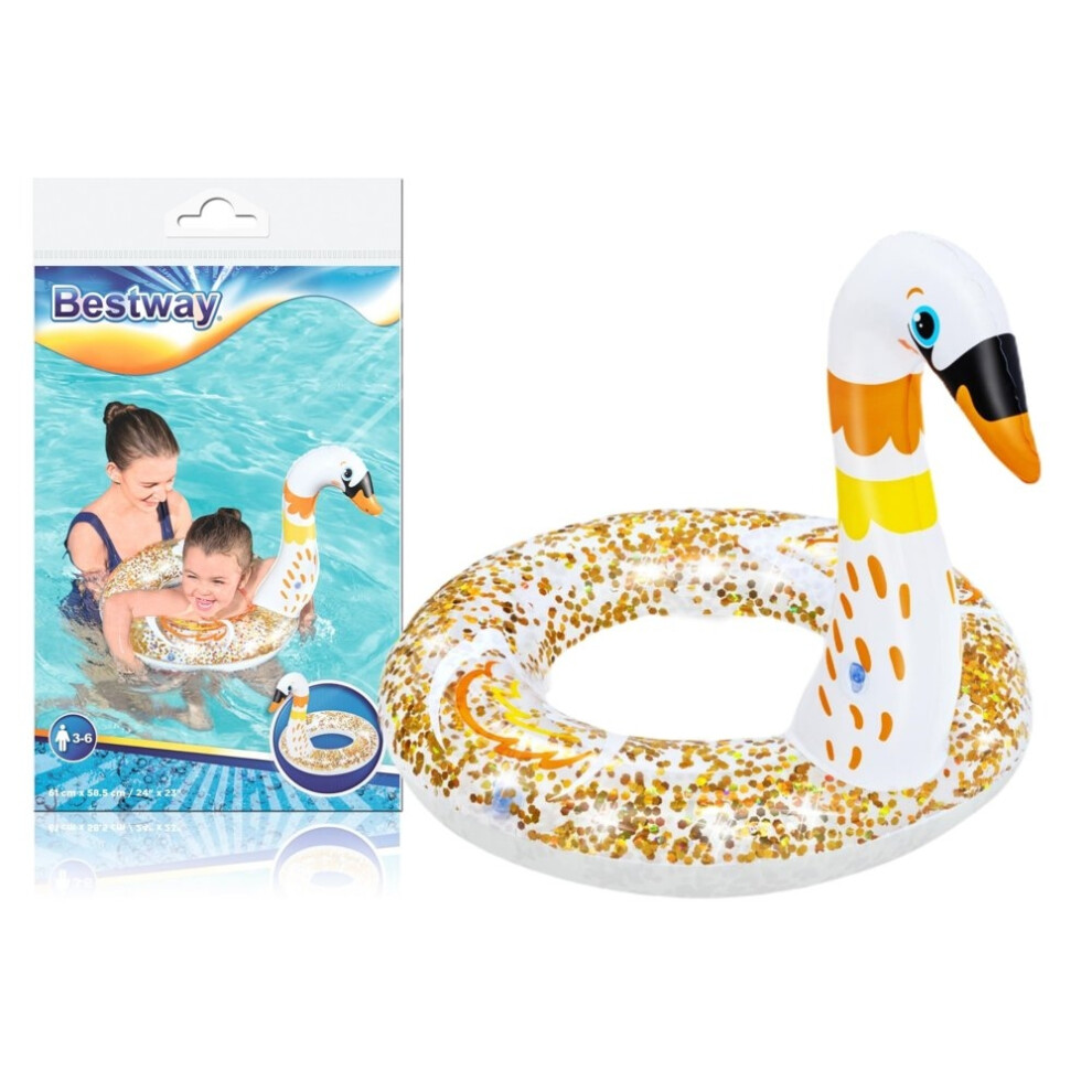 Colorful 61cm Inflatable Beach Wheel for Kids, Ages 3-6