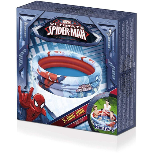 Bestway Spider-Man Inflatable Pool - 122x30 cm, 200L, Ages 3+
