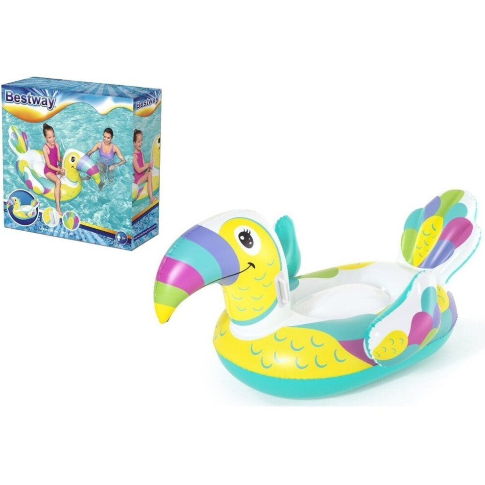 Colorful Inflatable Toucan Mattress for Kids, 173 cm, PVC