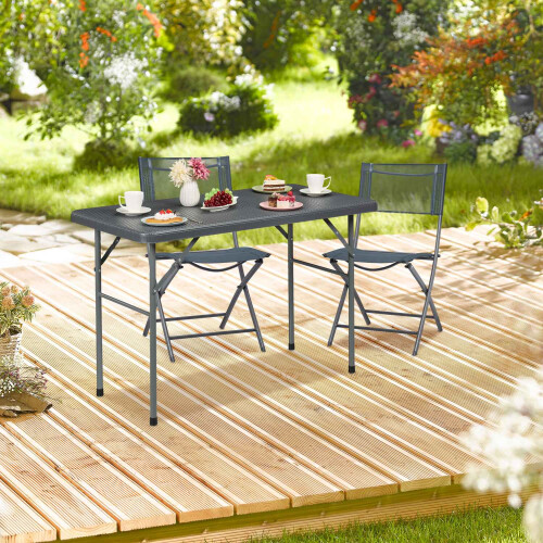 Runder Gartentisch in Rattanoptik 1