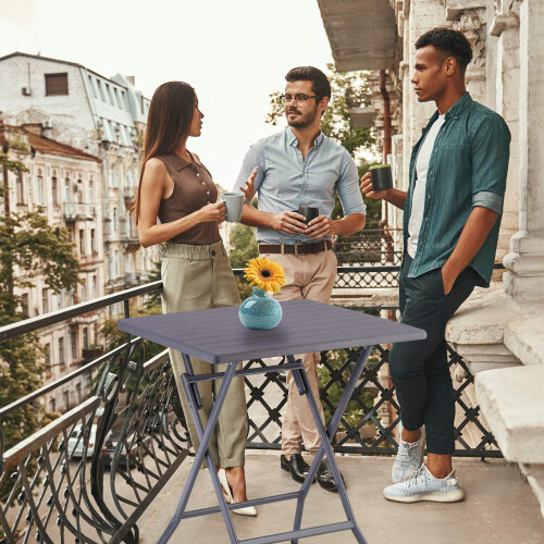 Ensemble de meubles de balcon 3 pièces aspect bois 2