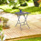 Ensemble de meubles de balcon 3 pièces aspect bois 2
