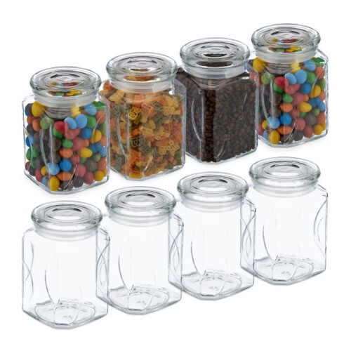 8er-Set Vorratsgläser mit Deckel 750 ml