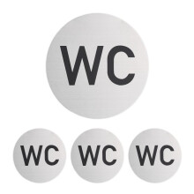 4er Set selbstklebende WC-Schilder