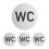 4er Set selbstklebende WC-Schilder 1