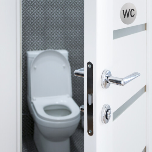 4er Set selbstklebende WC-Schilder 2