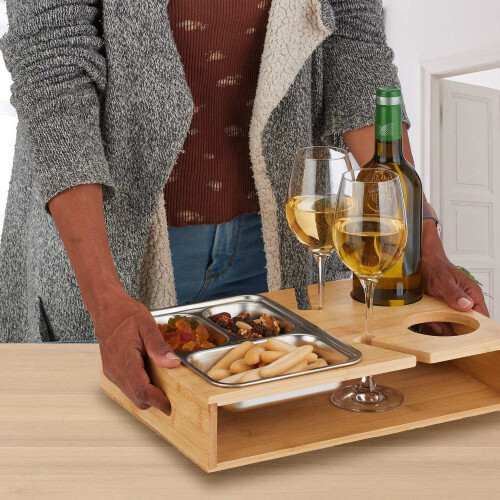 Couchtisch mit Tablett aus Edelstahl 2