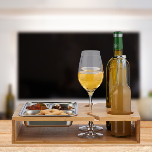 Couchtisch mit Tablett aus Edelstahl 1