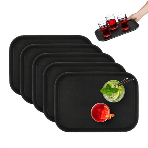 5er-Set Serviertabletts 35 x 25 cm