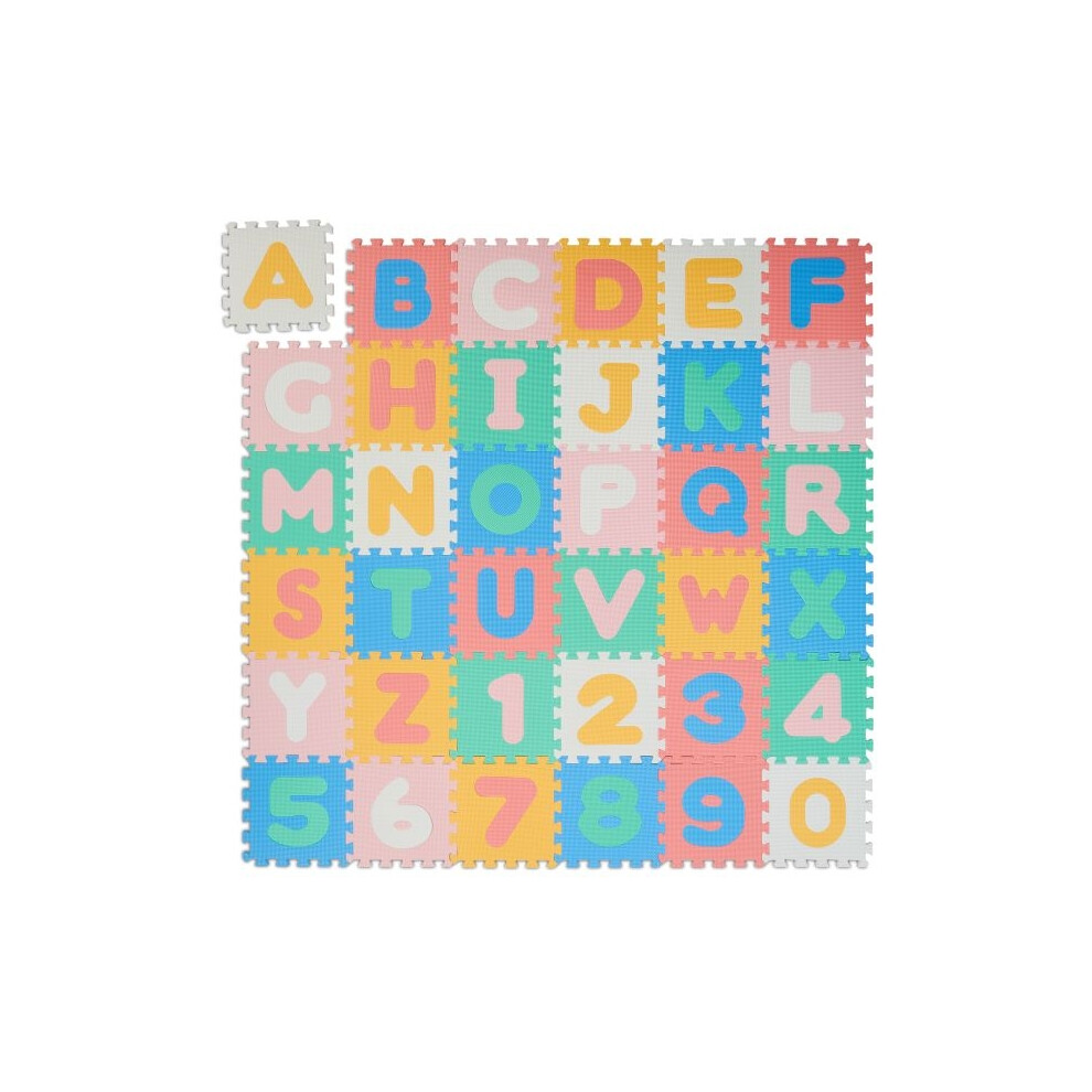 Colorful Puzzle Mat With Abc And Numbers B2x
