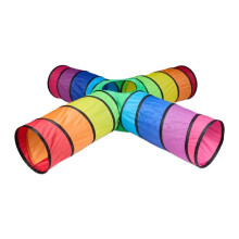 Bunter Spieltunnel mit 4 Röhren