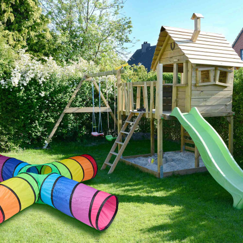 Bunter Spieltunnel mit 4 Röhren 1