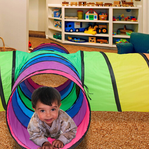 Bunter Spieltunnel mit 4 Röhren 2