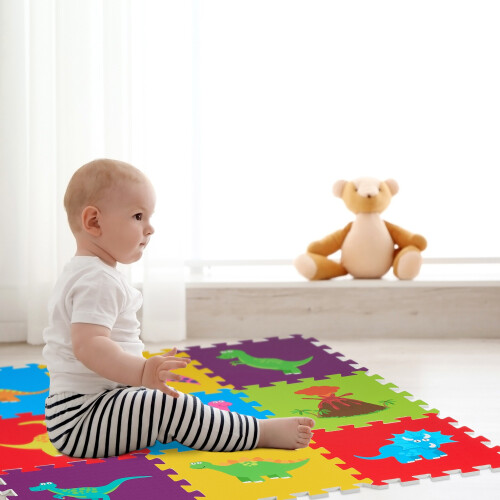 Puzzlematte Dinosaurier bunt 1