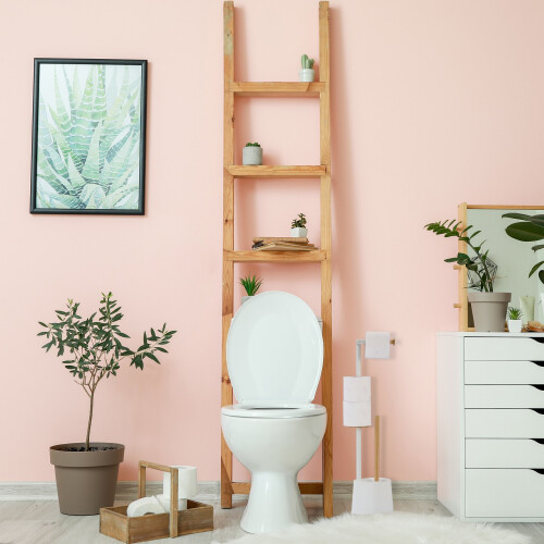 Toilettensitz aus Bambus und Edelstahl 1