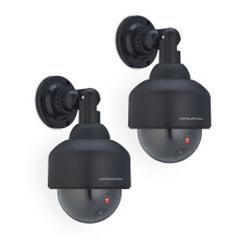 Schwarze Kamera-Attrappe, gewölbte Form, 2er-Set