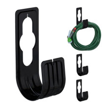 Schwarzer Schlauchhalter 4er Set