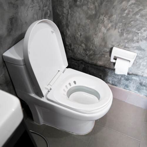 Faltbare Sitzbadewanne für die Toilette 1