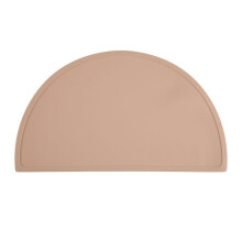 Placemat for children in a semi-circular shape