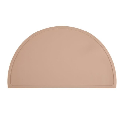 Placemat for children in a semi-circular shape