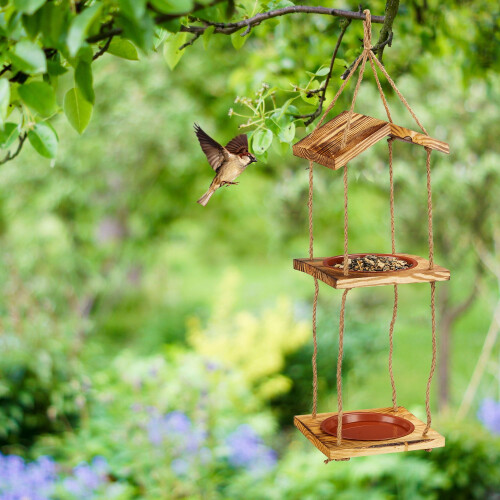 Vogelfutterstation mit 2 Näpfen 1
