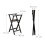Black suitcase rack with shelf 4